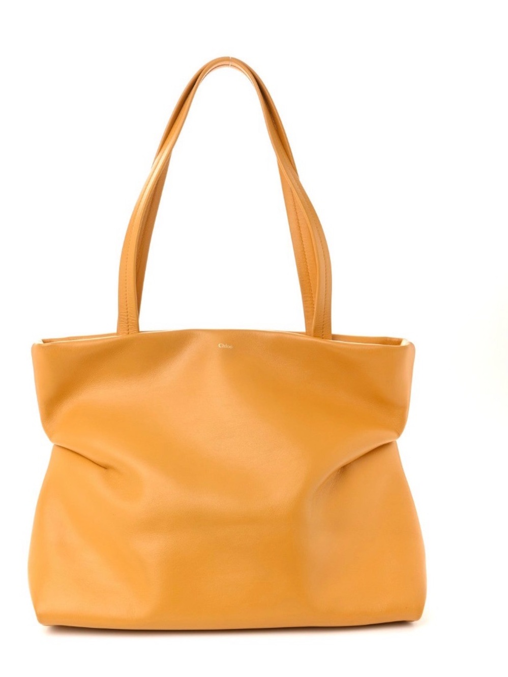 Chic Mustard Leather Tote Bag